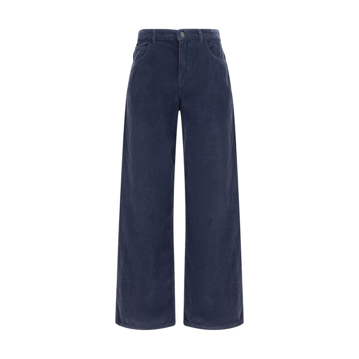 The Row Blue Cotton Casual Pants