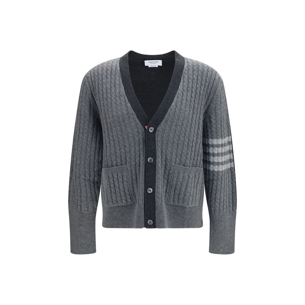 Thom Browne Gray Wool Oves Aries Cardigan