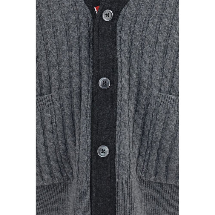 Thom Browne Gray Wool Oves Aries Cardigan