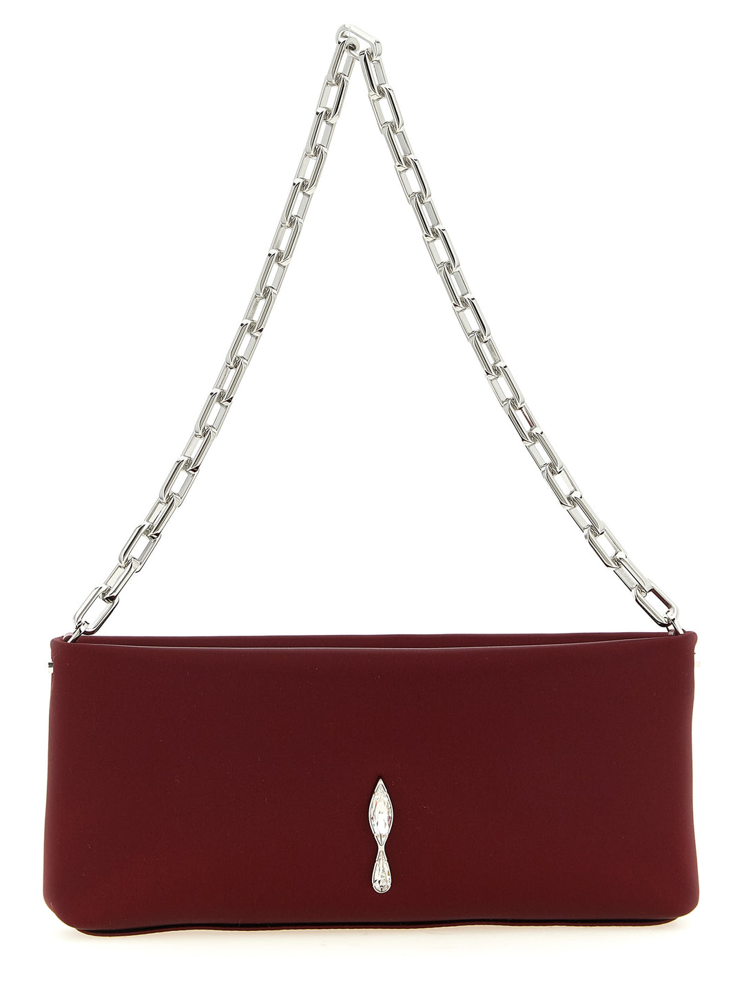 Christian Louboutin Bordeaux Elastane Clutch Bag
