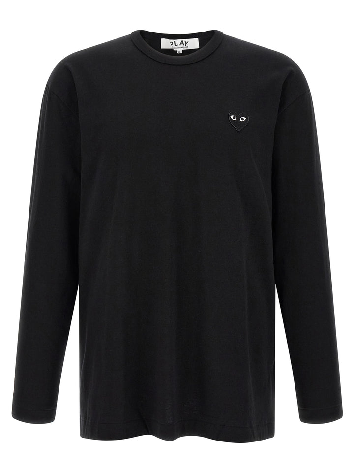 Comme Des Garçons Play Black Cotton T-Shirt