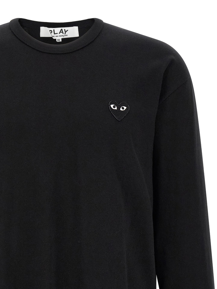 Comme Des Garçons Play Black Cotton T-Shirt