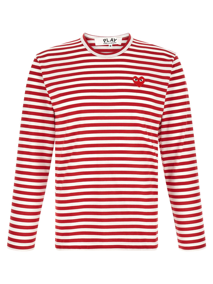 Comme Des Garçons Play White Cotton T-Shirt