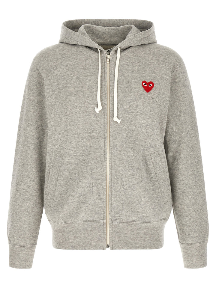 Comme Des Garçons Play Gray Cotton Cardigan
