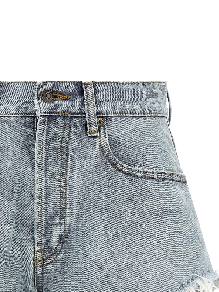 Balenciaga Blue Cotton Bermuda Shorts