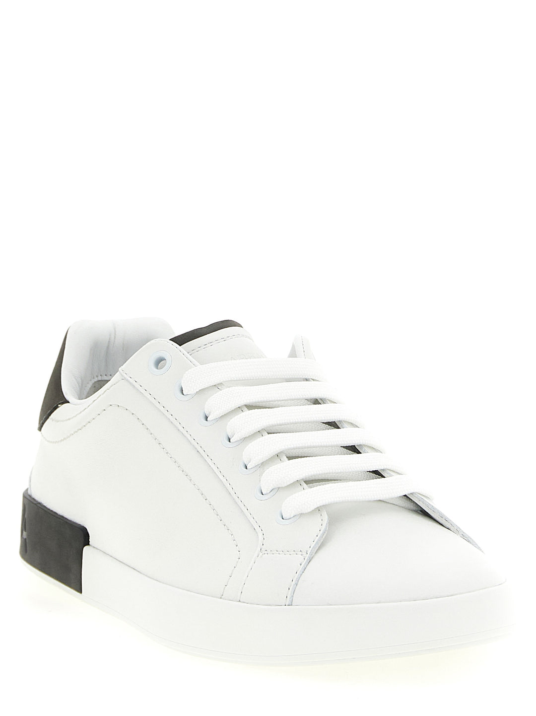 Dolce &amp; Gabbana White Calfskin Low Top Sneakers