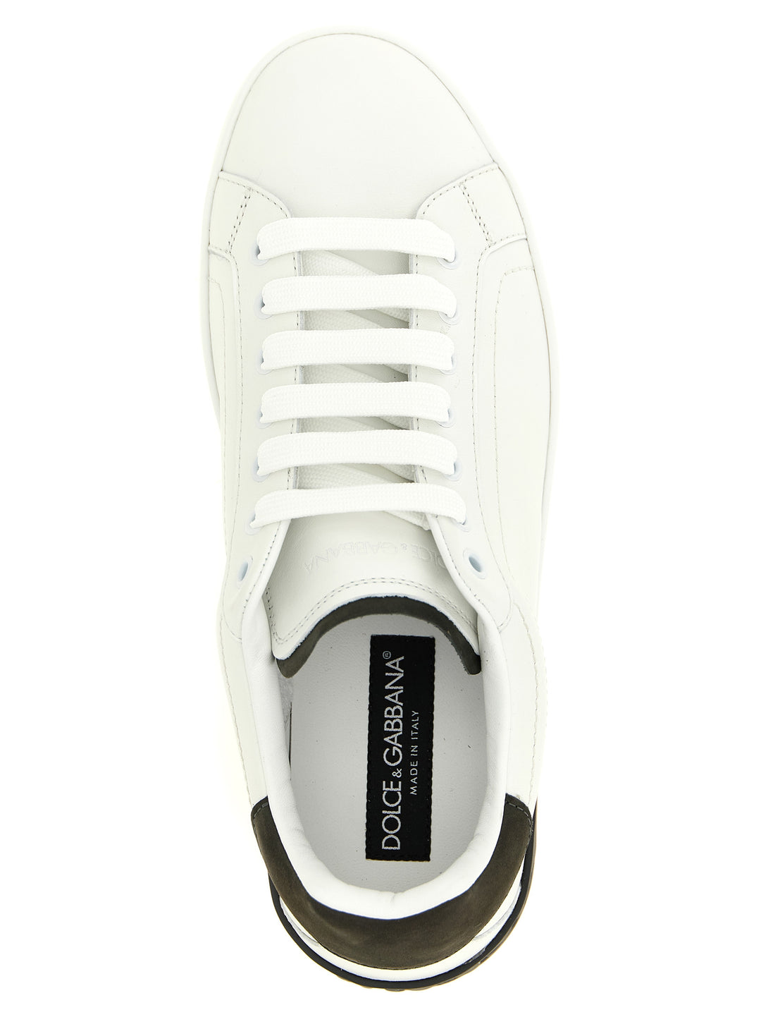 Dolce &amp; Gabbana White Calfskin Low Top Sneakers