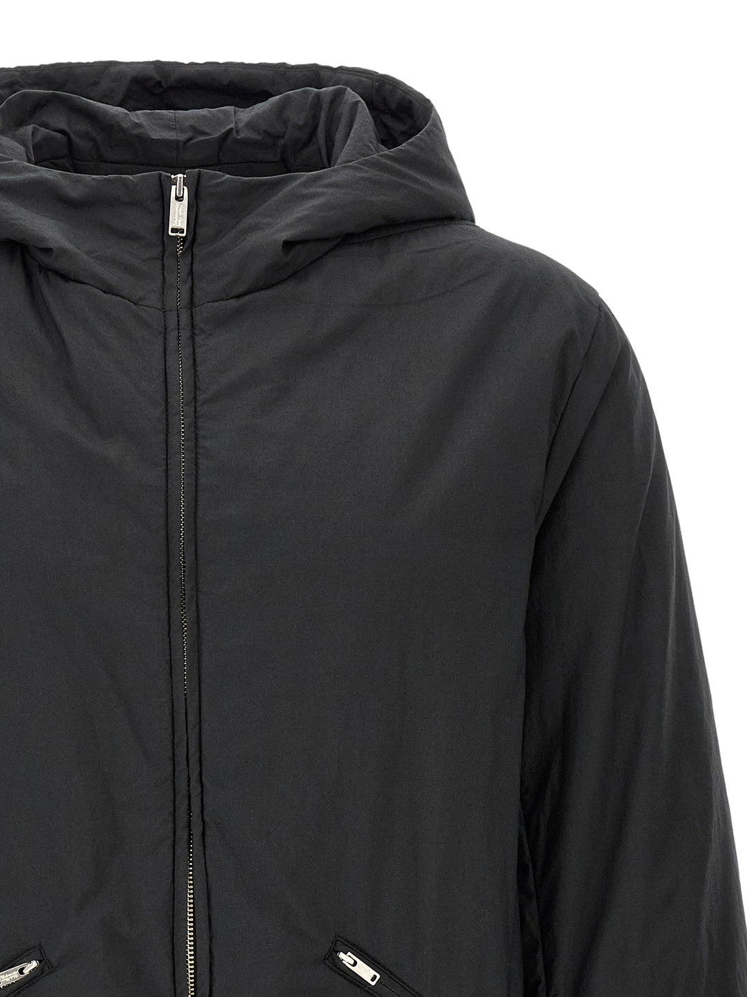 Undercover Black Cotton Full-Length Jacket