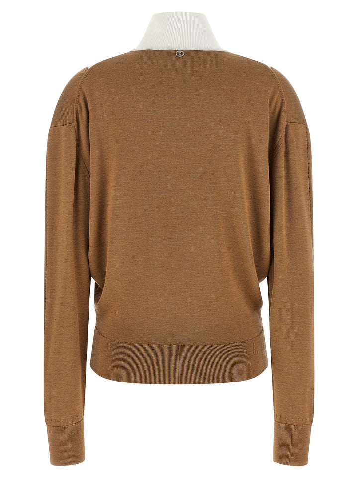 Paco Rabanne Beige Virgin Wool Cardigan
