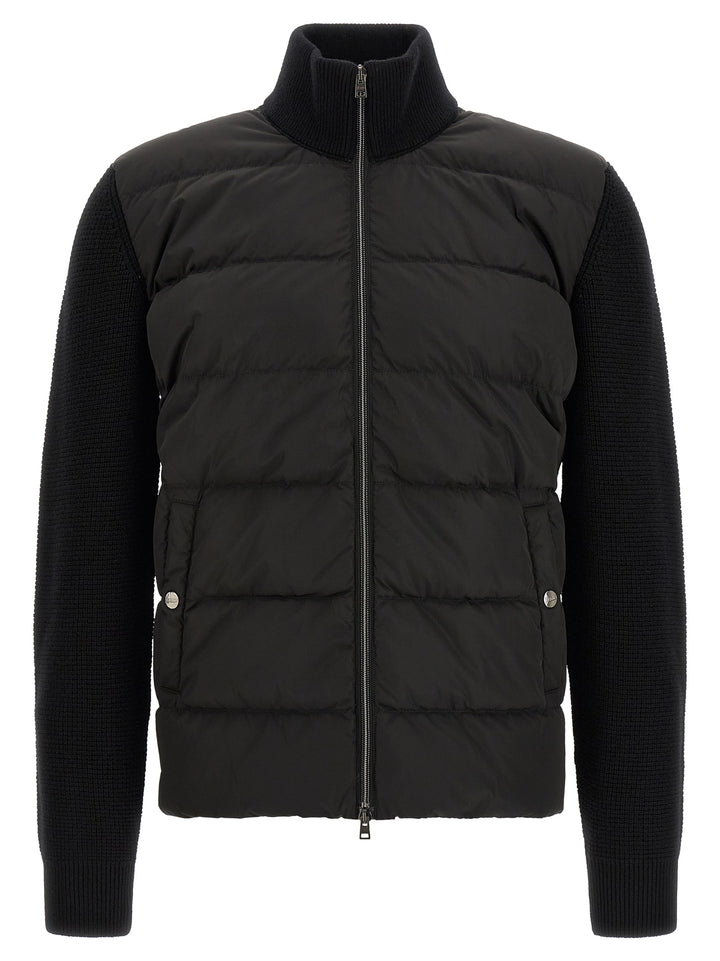 Herno Black Wool Full-Length Jacket