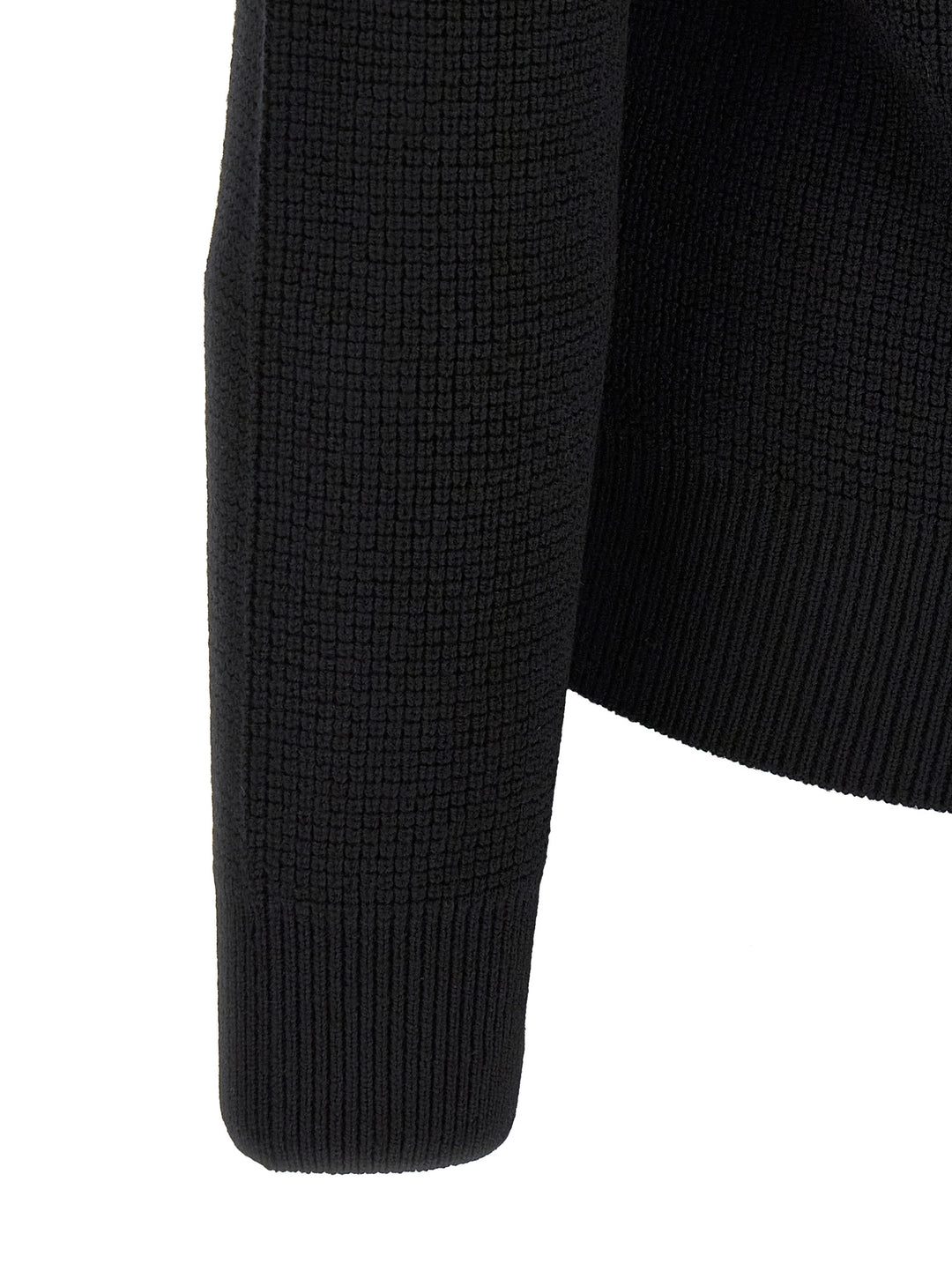Herno Black Wool Full-Length Jacket