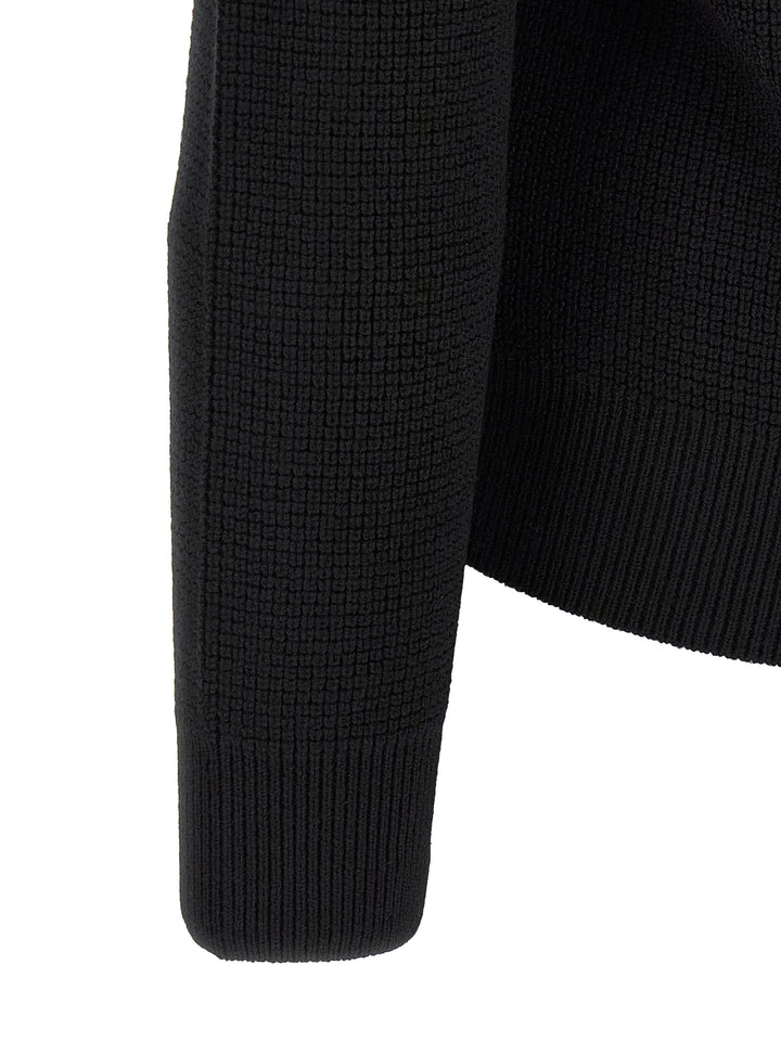 Herno Black Wool Full-Length Jacket