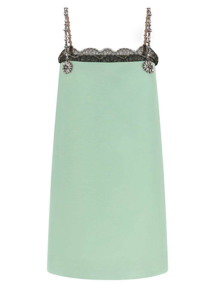 Valentino Garavani Bicolor Virgin Wool Short Dress