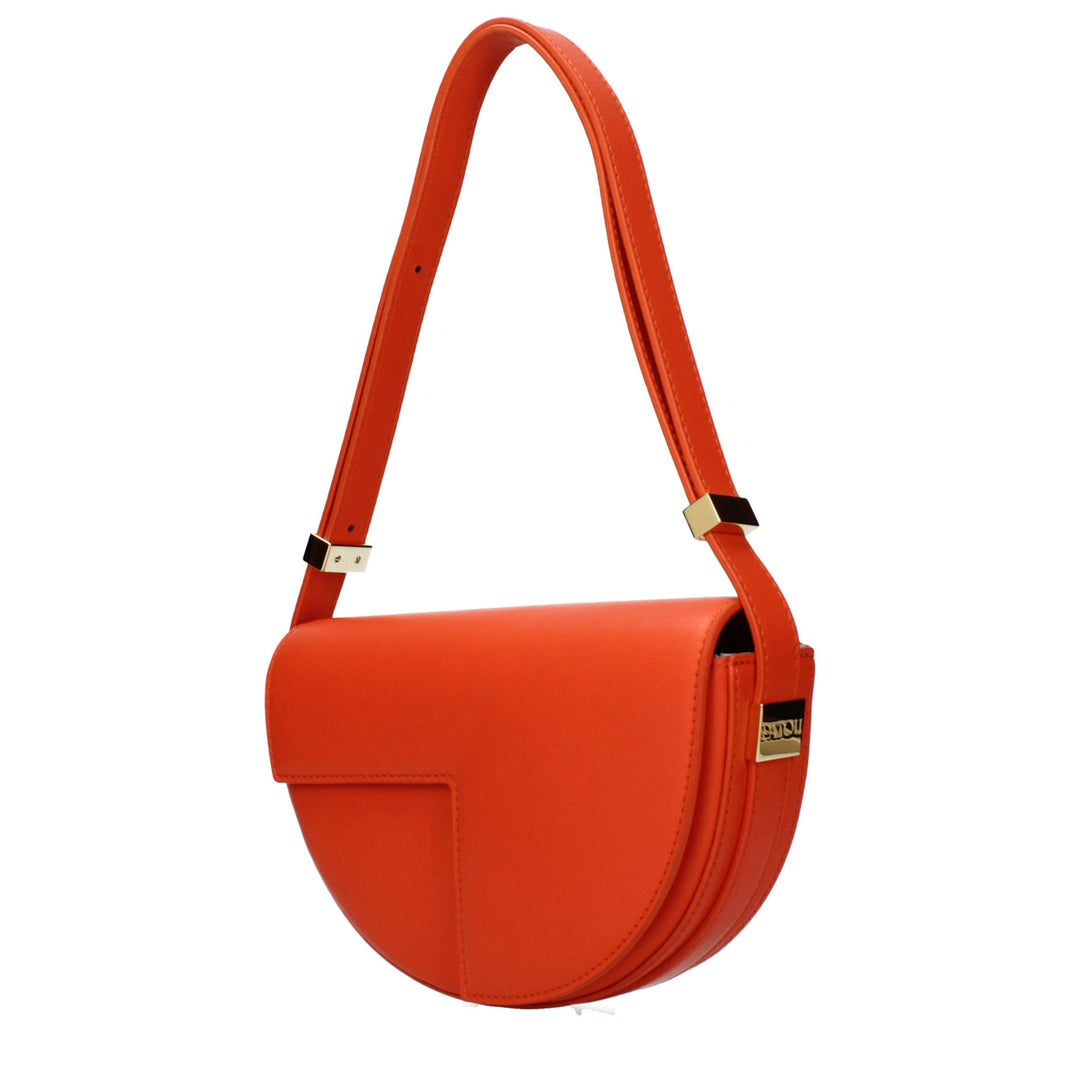 Patou Orange Leather Shoulder Bag