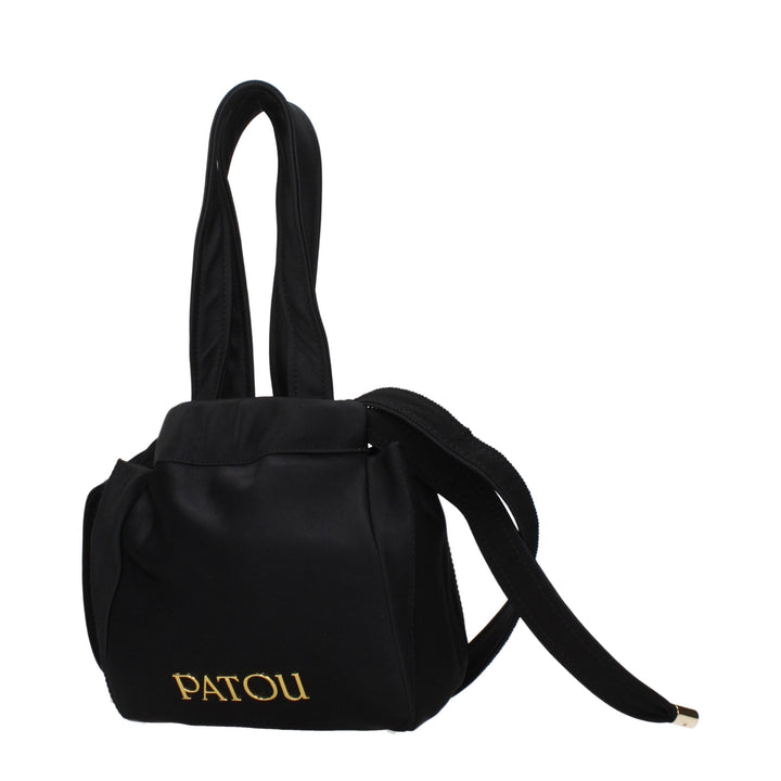 Patou Black Fabric Handbag