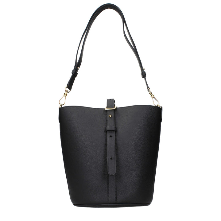 Patou Black Leather Crossbody Bag
