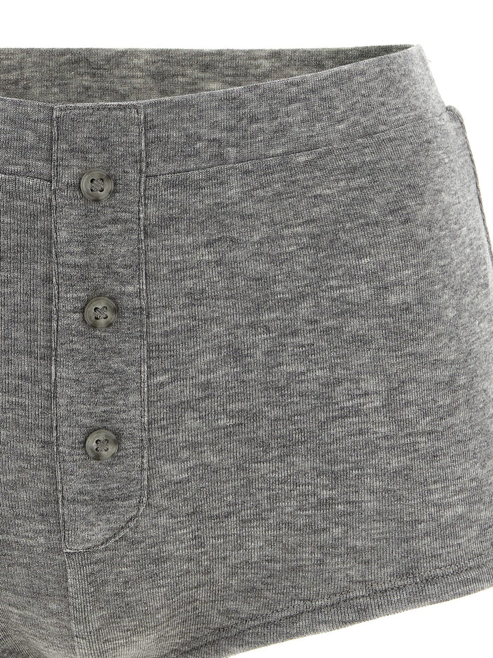 Entire Studios Gray Tencel Bermuda Shorts