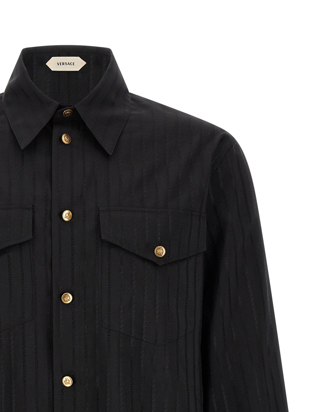 Versace Black Cotton Blouse