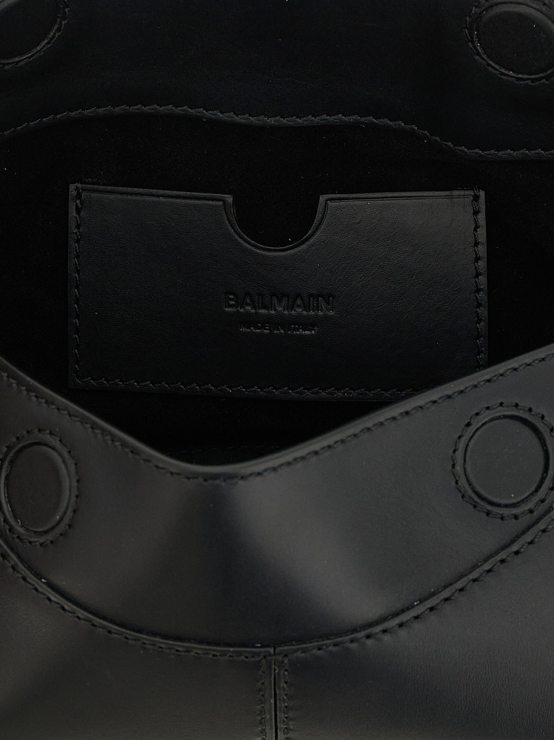 Balmain Black Calfskin Shoulder Bag