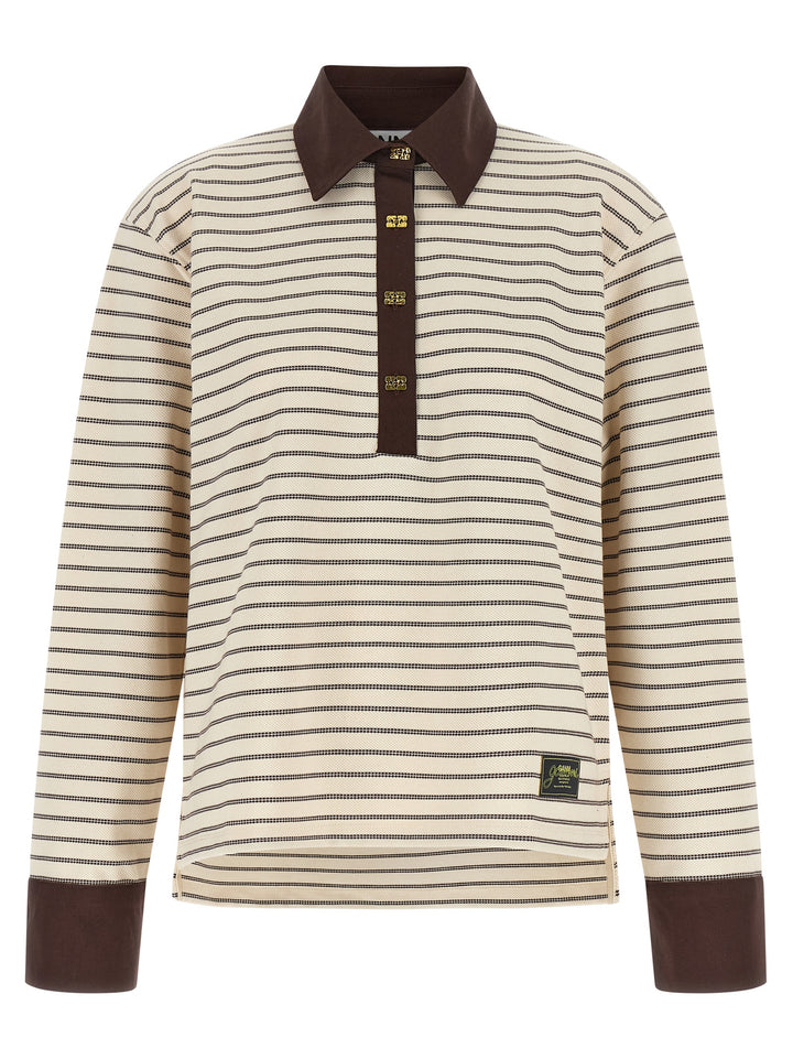 Ganni Brown Cotton Cardigan
