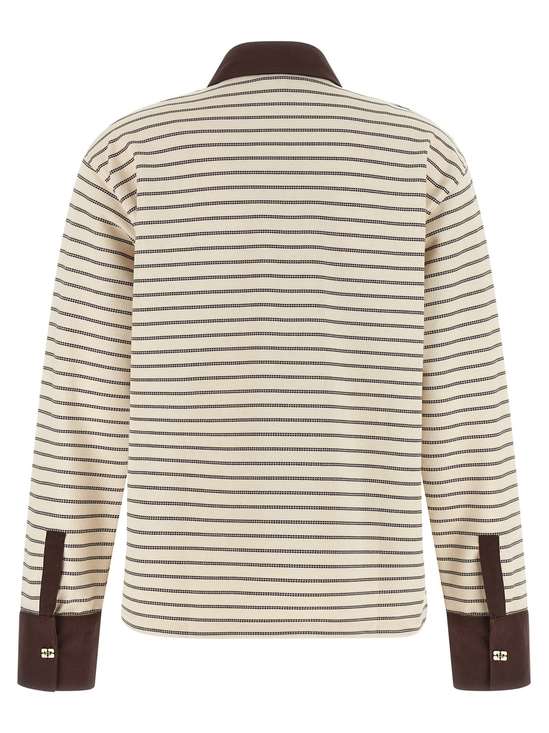 Ganni Brown Cotton Cardigan