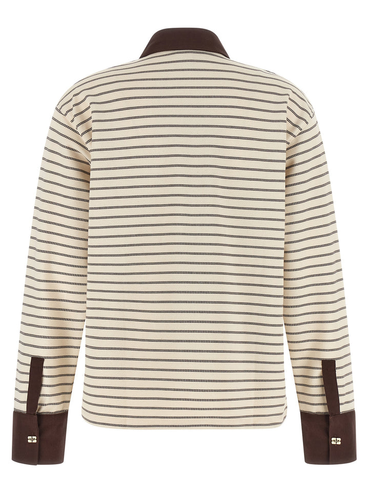 Ganni Brown Cotton Cardigan