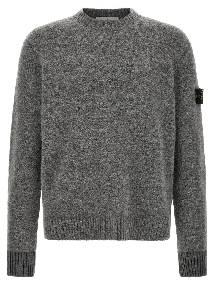 Stone Island Gray Wool Cardigan