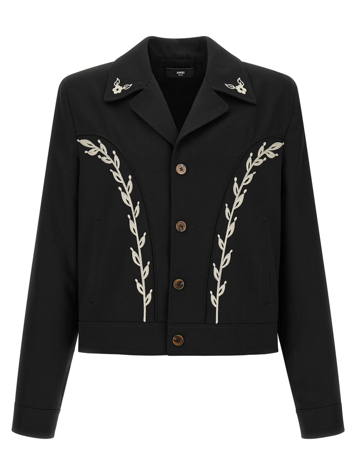 Amiri Black Polyester Full-Length Jacket