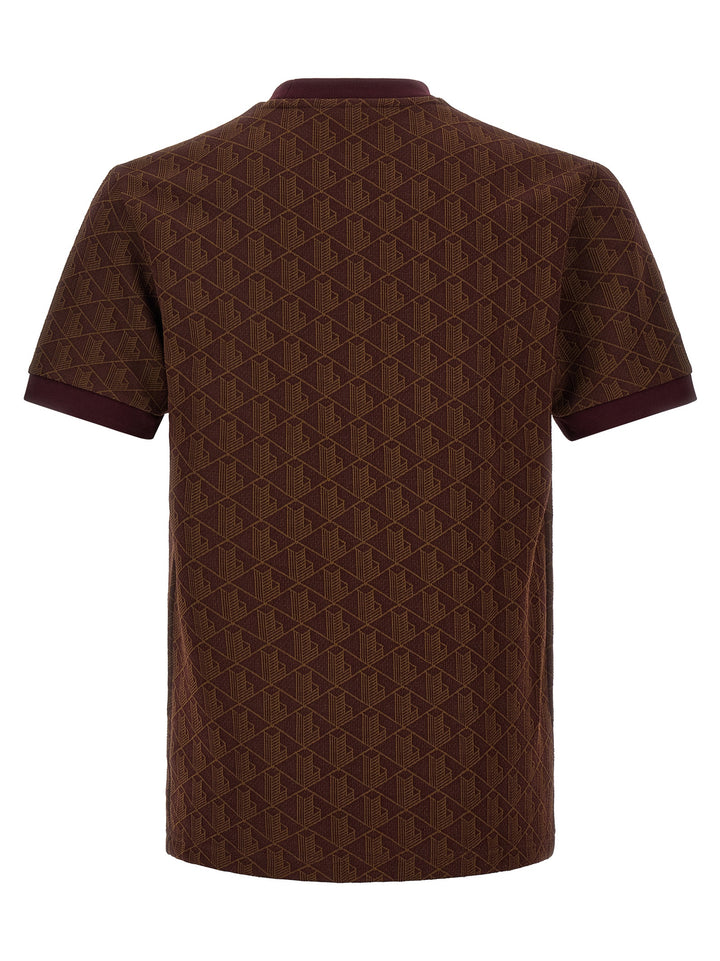 Lacoste Brown Polyester T-Shirt