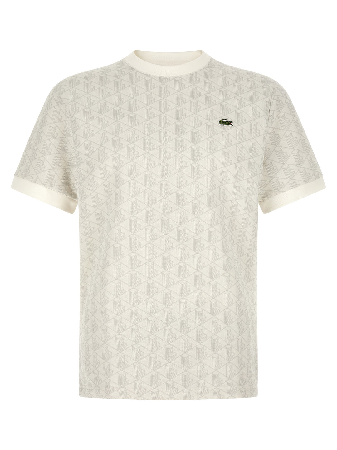Lacoste Beige Polyester T-Shirt