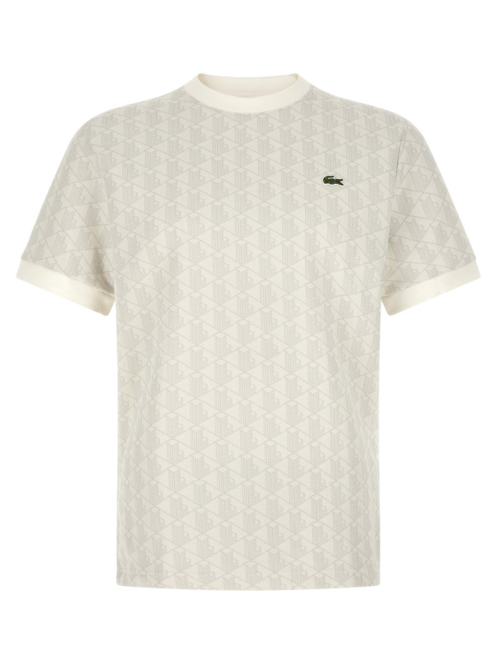 Lacoste Beige Polyester T-Shirt