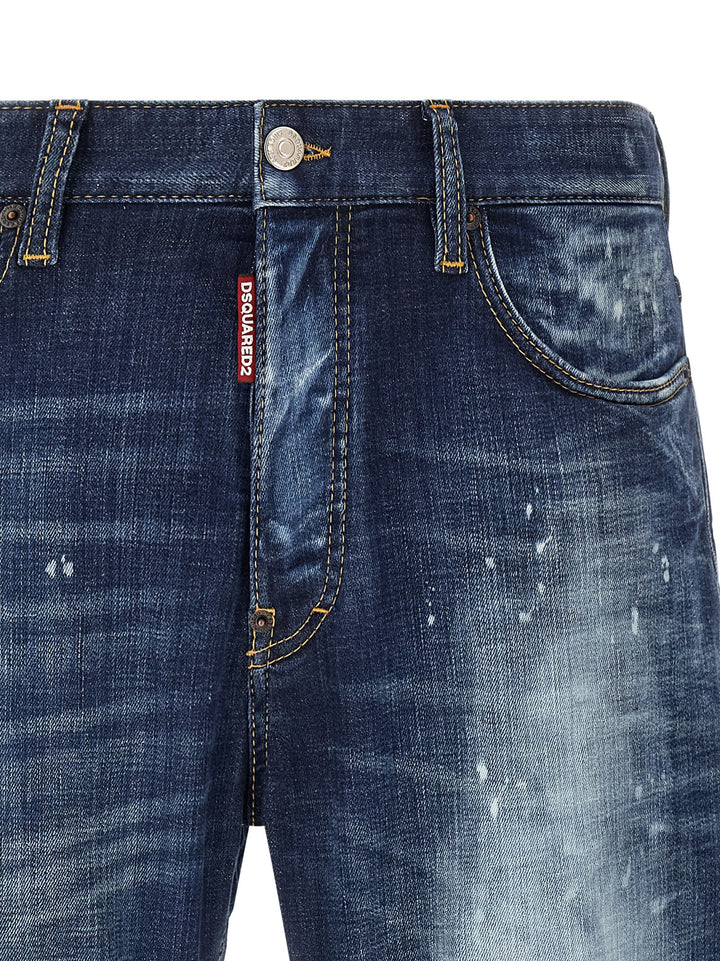 Dsquared² Blue Cotton Slim Fit Jeans