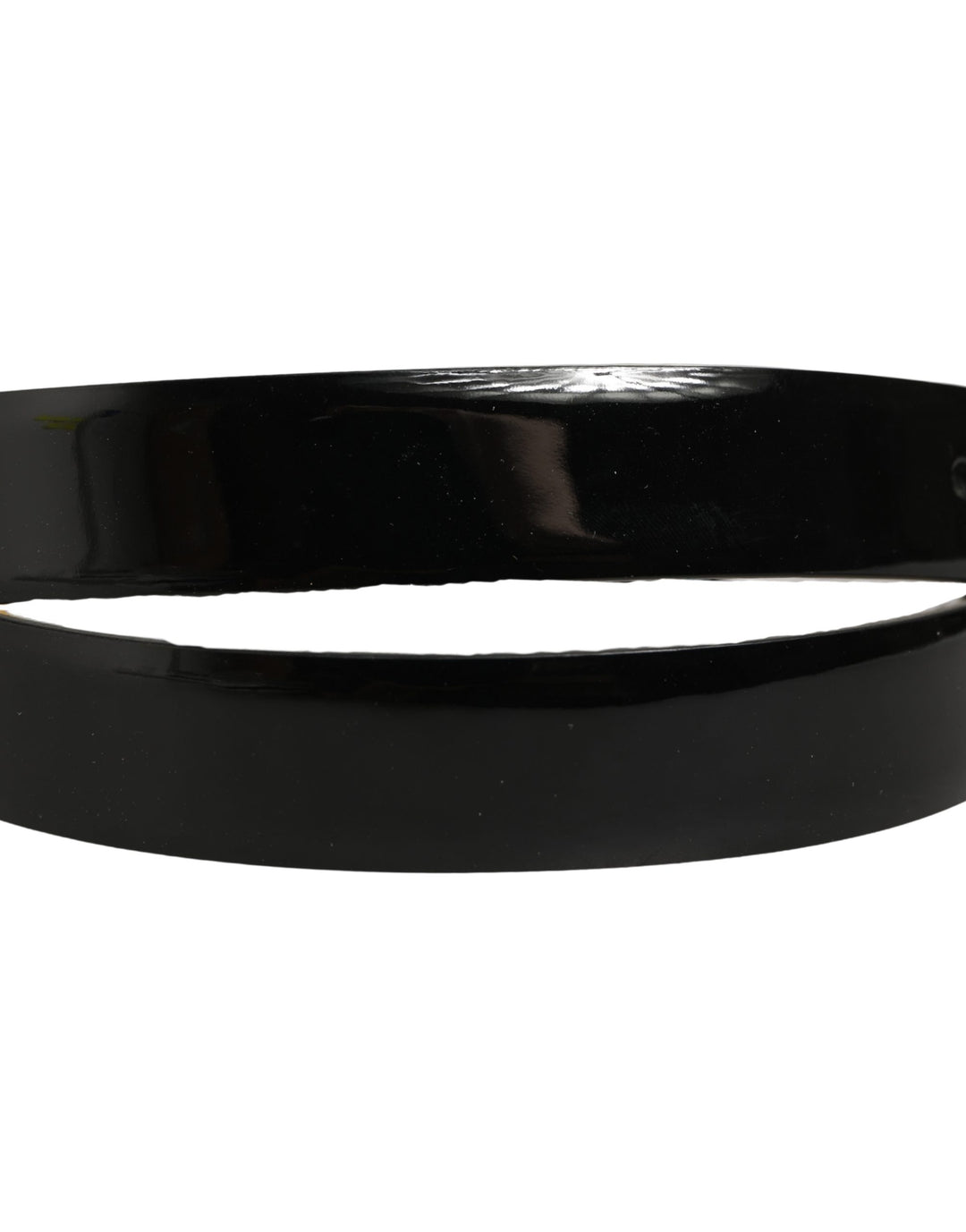Dolce &amp; Gabbana Black Classic Leather Gold Tone Buckle Belt