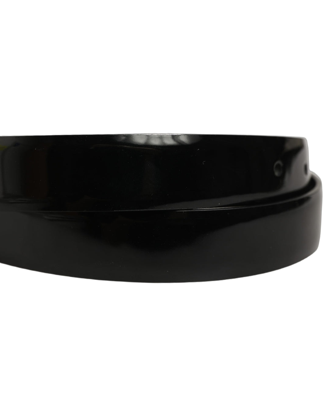 Dolce &amp; Gabbana Black Classic Leather Gold Tone Buckle Belt