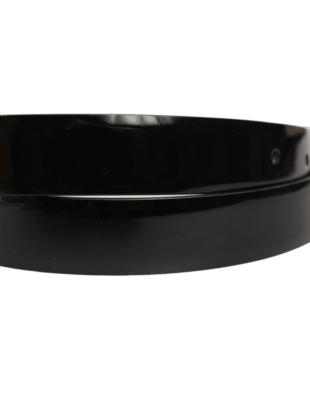 Dolce &amp; Gabbana Black Classic Leather Gold Tone Buckle Belt
