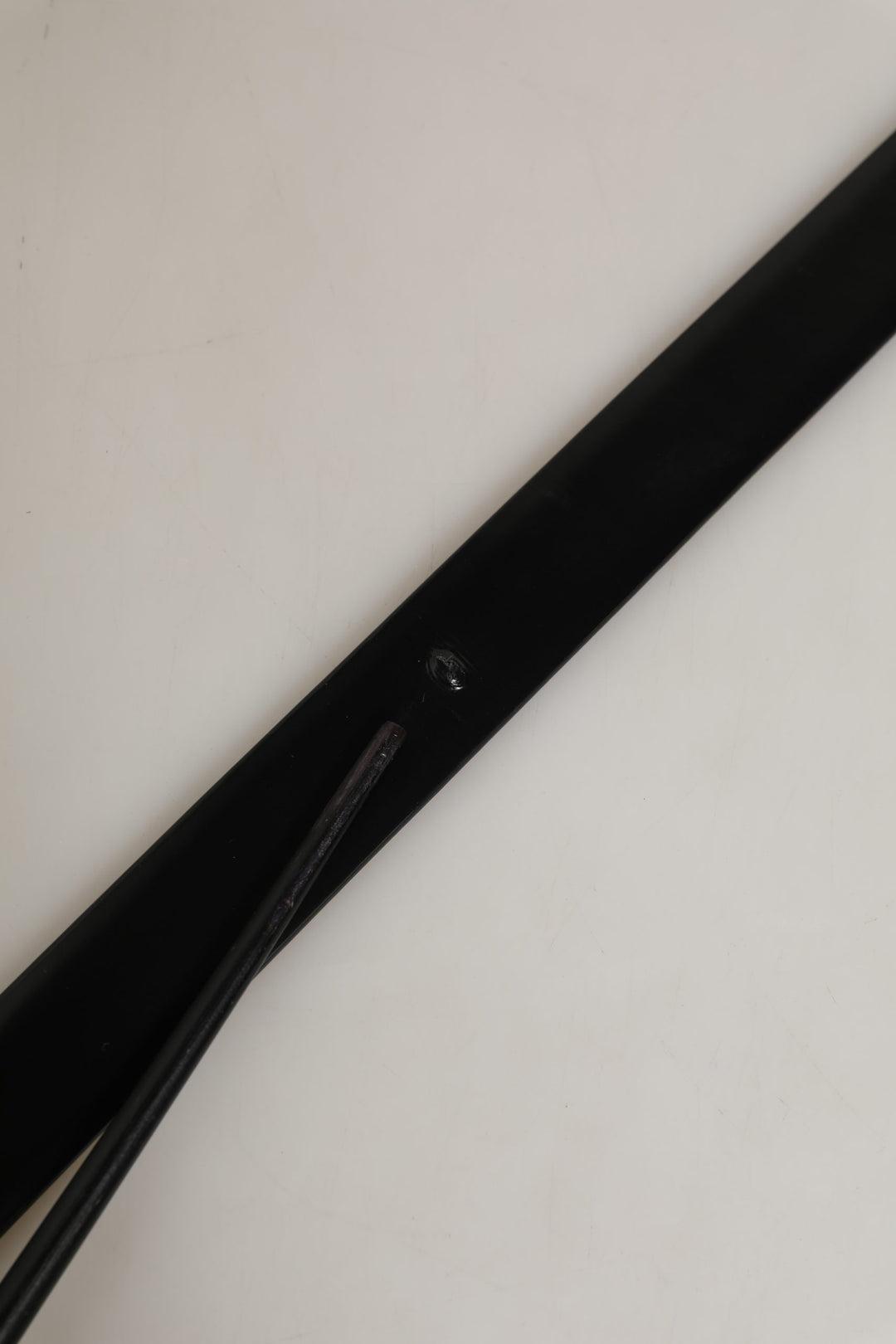 Dolce &amp; Gabbana Black Leather Silver Tone Metal Buckle Belt