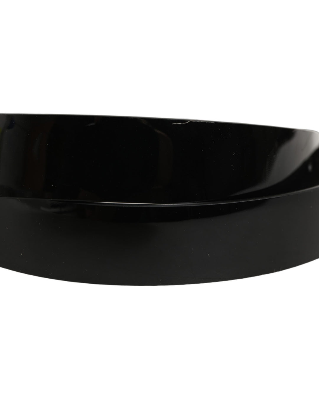 Dolce &amp; Gabbana Black Classic Leather Silver Tone Buckle Belt