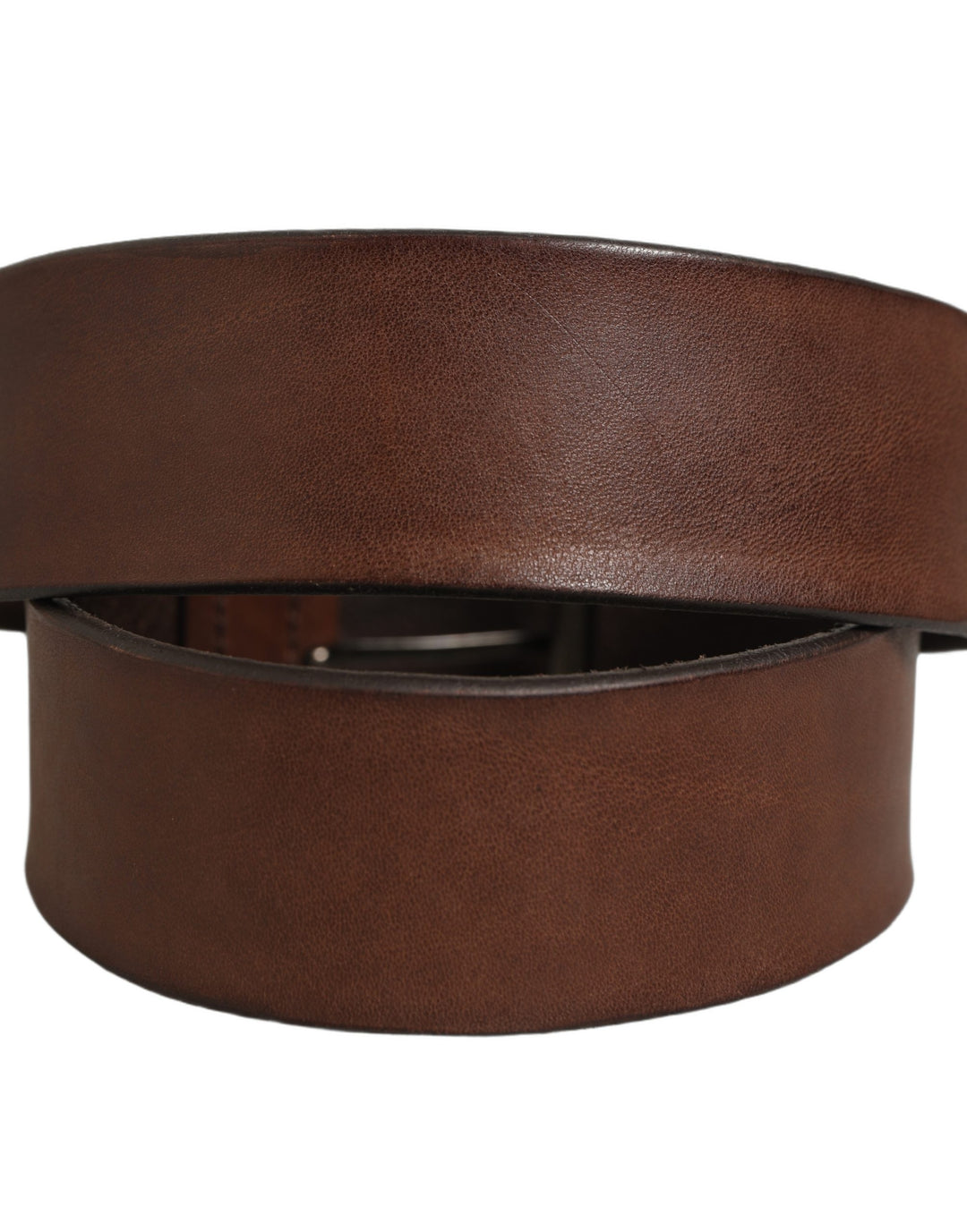 Dolce &amp; Gabbana Belt Brown Leather Double Prong Metal Buckle