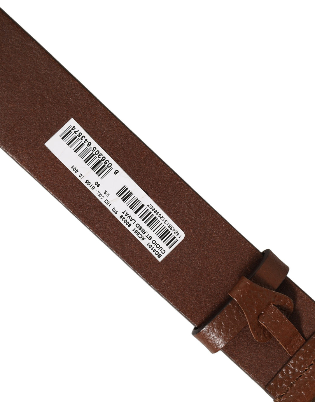 Dolce &amp; Gabbana Brown Leather Bee Accent Metal Buckle Belt
