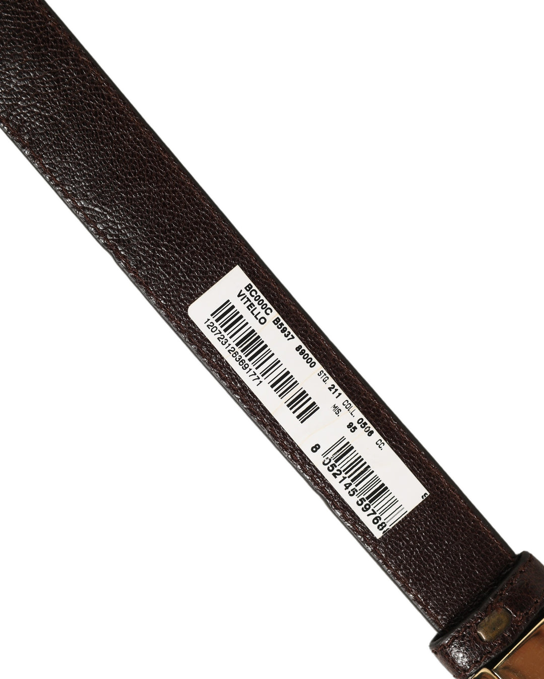 Dolce &amp; Gabbana Men Brown Leather Gold Tone Metal Buckle Belt