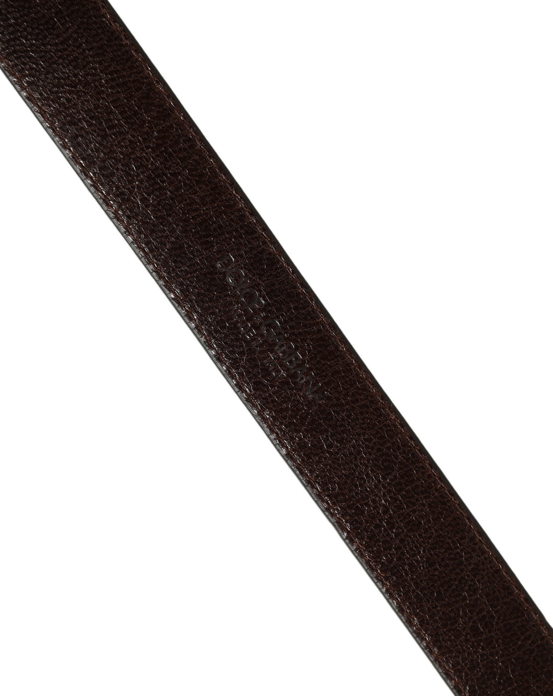Dolce &amp; Gabbana Men Brown Leather Gold Tone Metal Buckle Belt