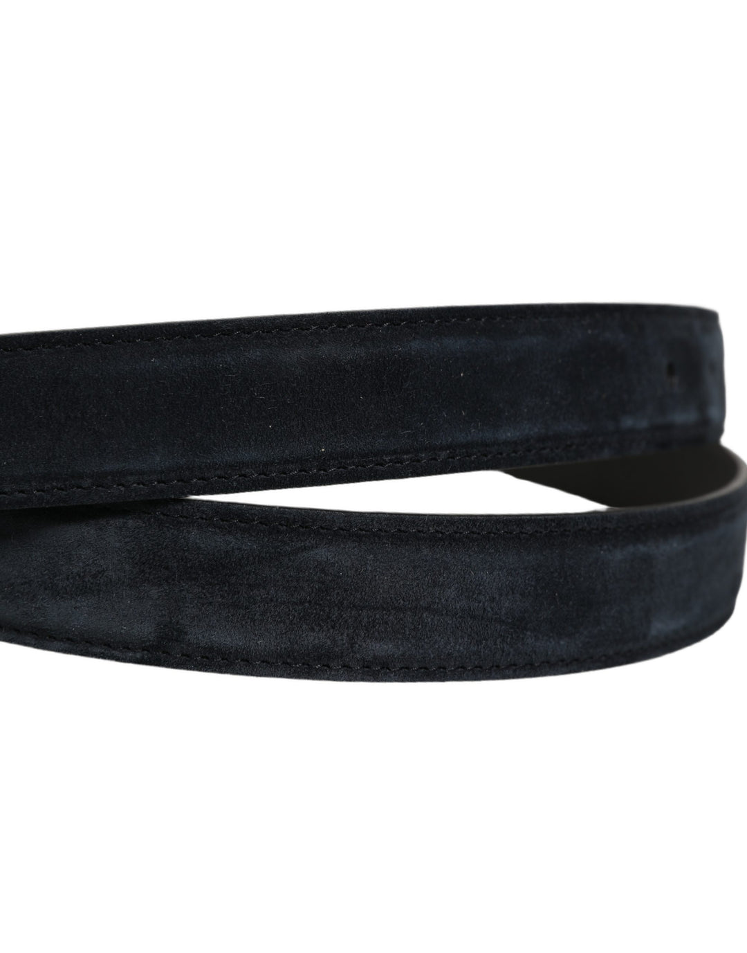 Dolce &amp; Gabbana Men Black Leather Gold Tone Metal Buckle Belt