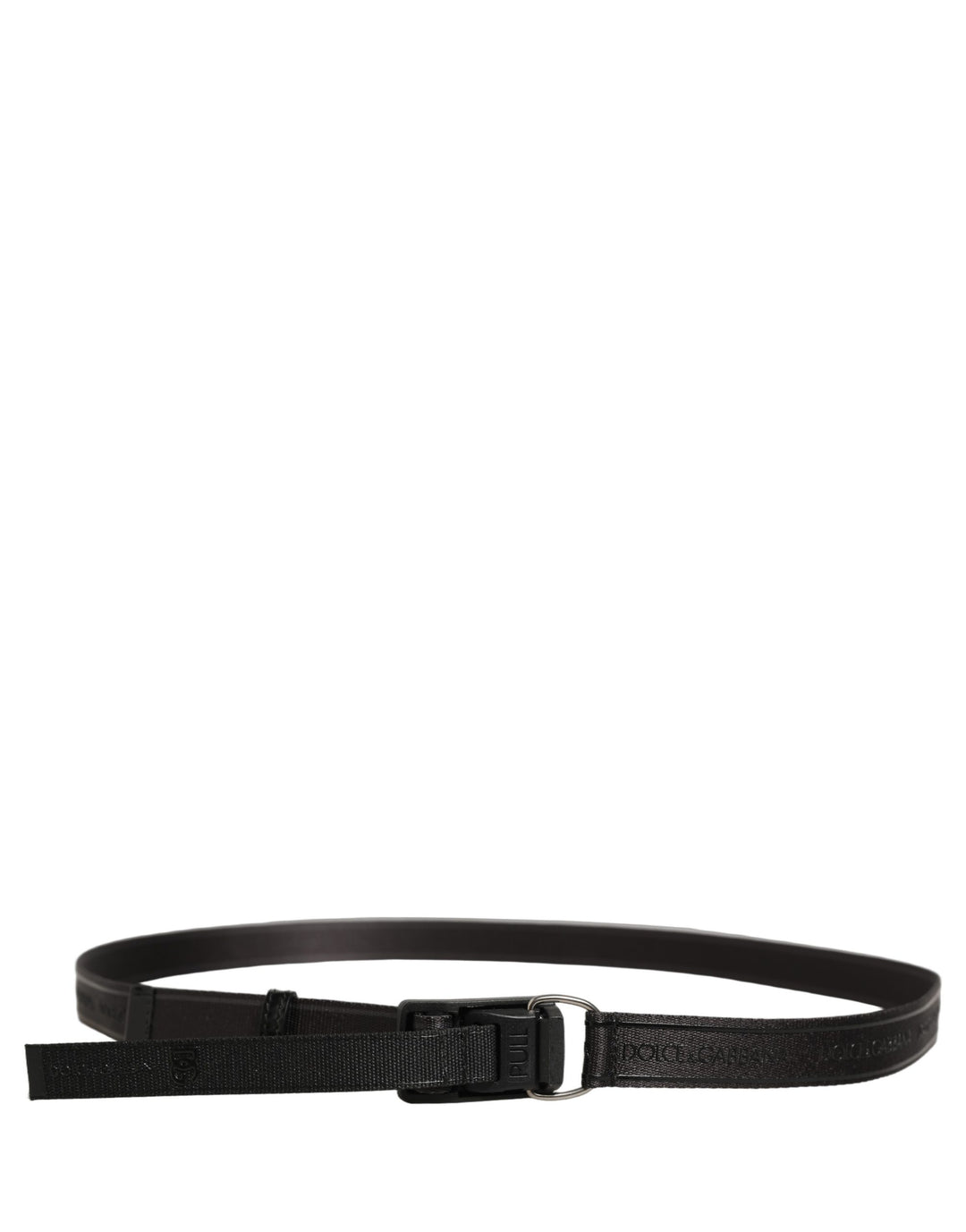 Dolce &amp; Gabbana Men Black Nylon Webbing Plastic Buckle Belt