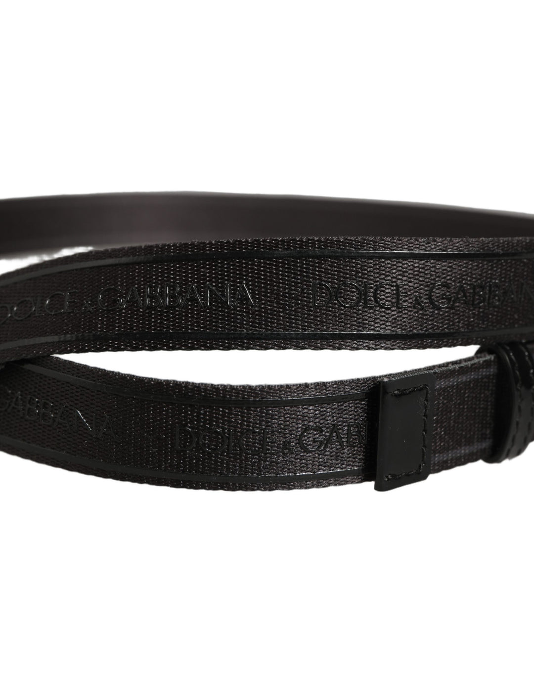 Dolce &amp; Gabbana Men Black Nylon Webbing Plastic Buckle Belt
