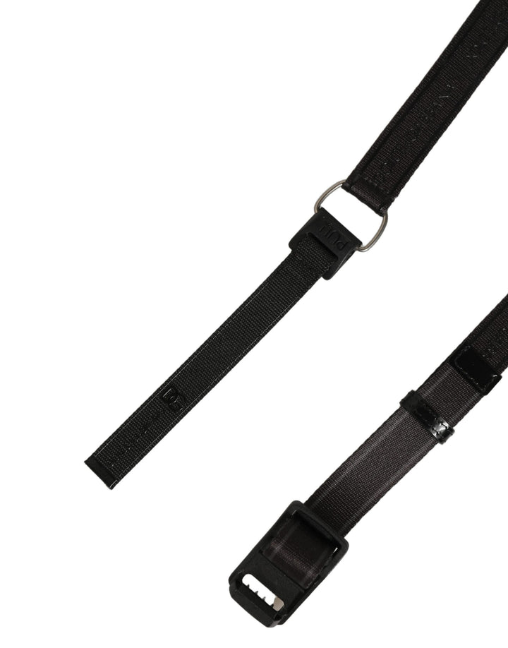 Dolce &amp; Gabbana Men Black Nylon Webbing Plastic Buckle Belt