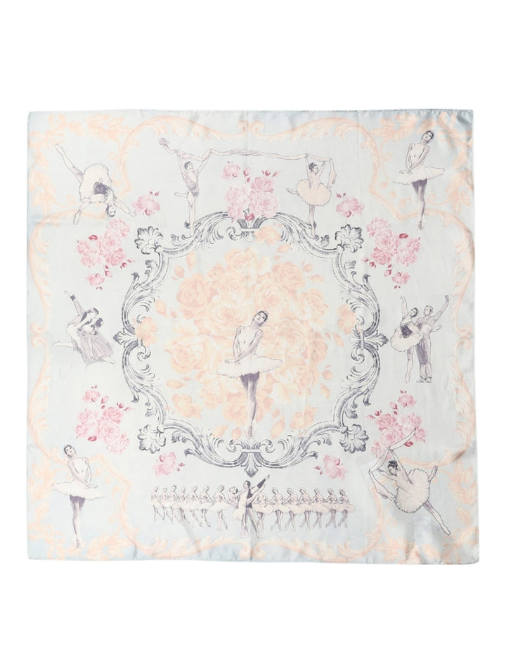 Dolce &amp; Gabbana Men Multicolor Ballerina Floral Foulard Scarf