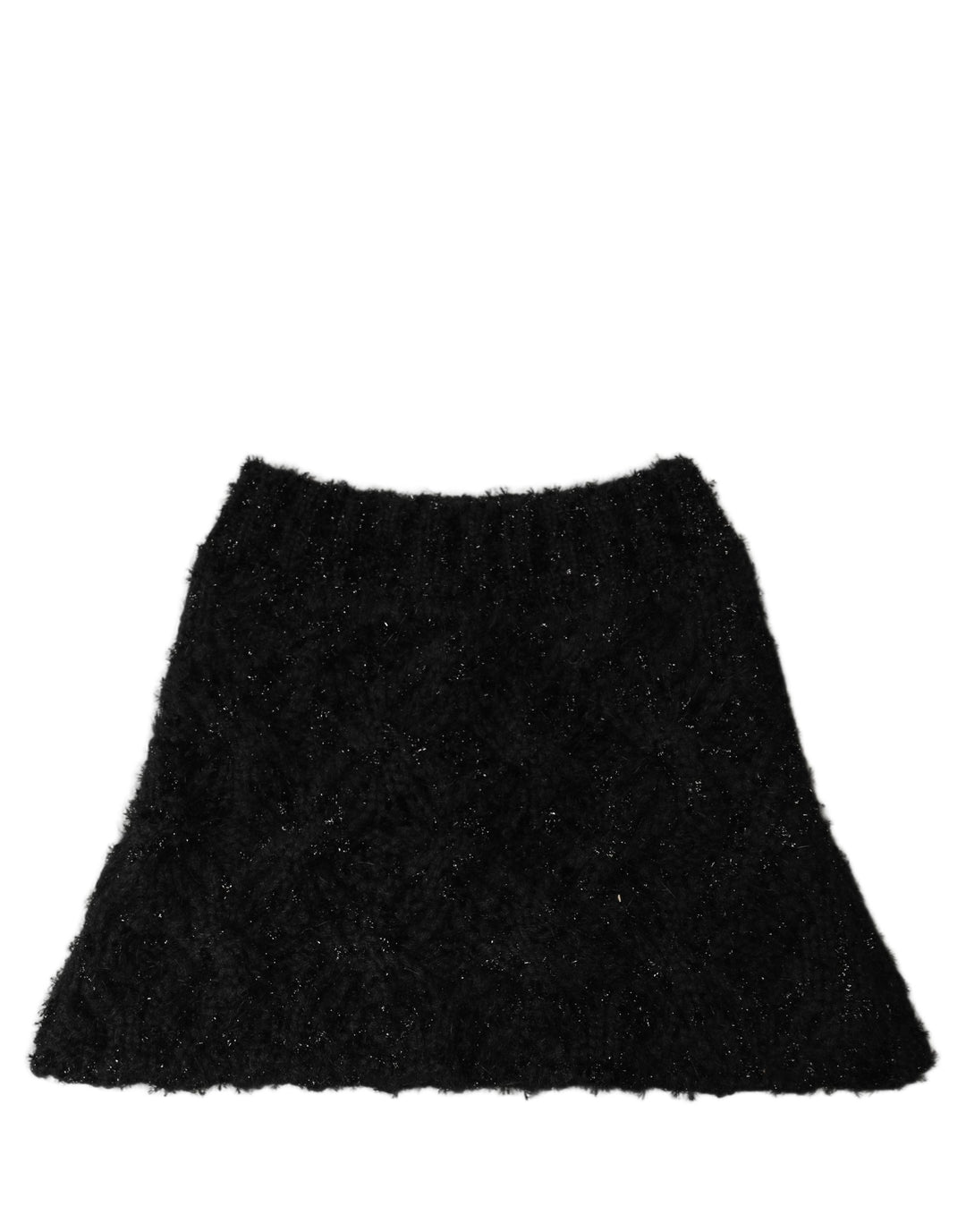Dolce &amp; Gabbana Men Black Cashmere Knitted Neck Warmer Scarf