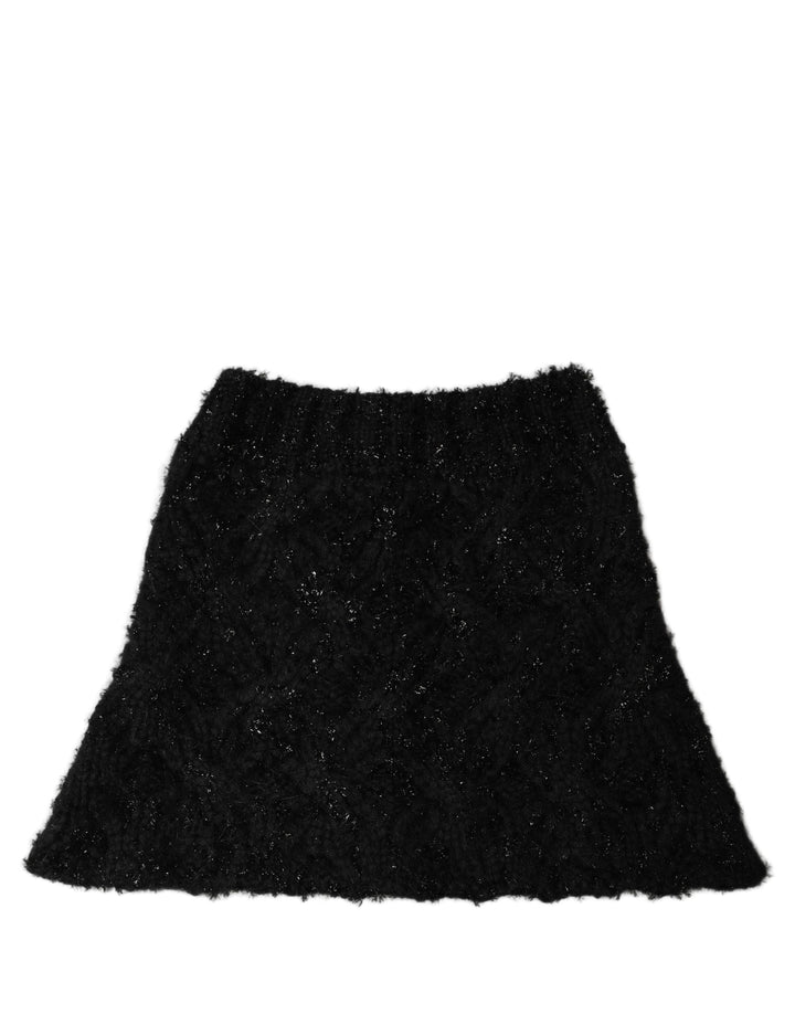 Dolce &amp; Gabbana Men Black Cashmere Knitted Neck Warmer Scarf