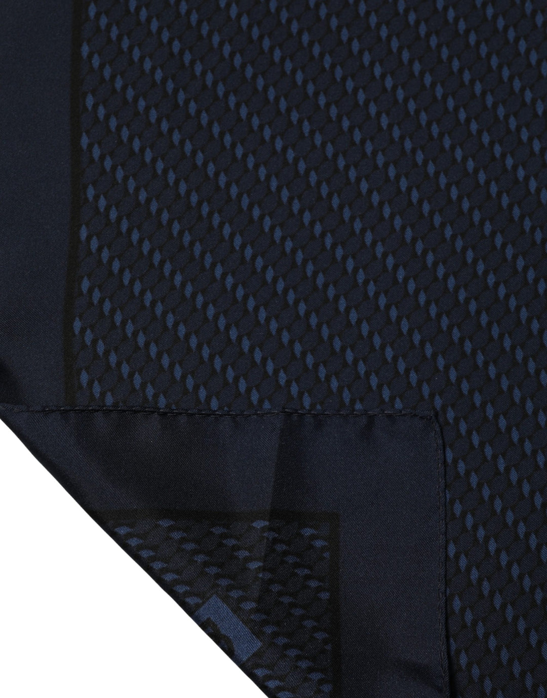 Dolce &amp; Gabbana Dark Blue Silk Pocket Square Foulard Scarf