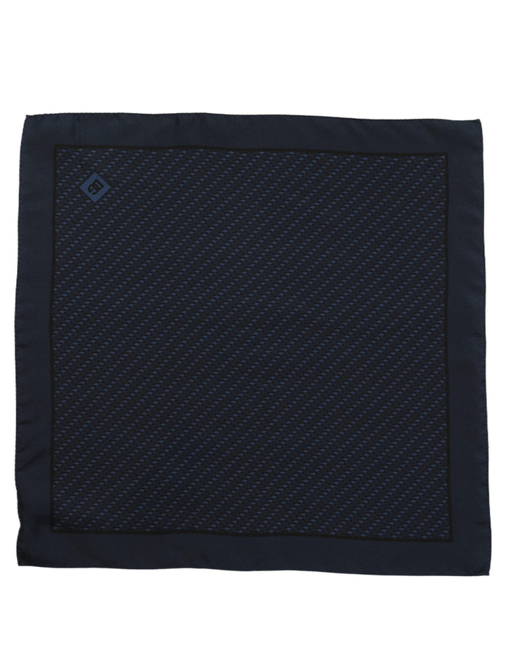 Dolce &amp; Gabbana Dark Blue Silk Pocket Square Foulard Scarf